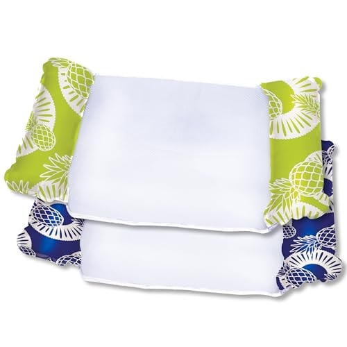 Waterlife 4-in-1 Pool Inflatable Chair Float Hammock 2-Pack (Navy Blue & Green)