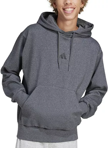 adidas Men's Essentials FeelCozy Fleece Hoodie (Dark Gray)