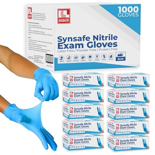 London Labs Synsafe Nitrile Disposable Gloves (10 Box X 100-Count Each)