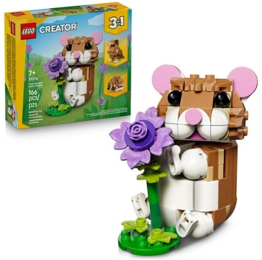 LEGO Creator 3 in 1 Cute Hamster with a Flower Building Toy, 166 Pcs. Deal