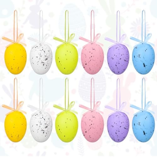 Easter Egg Hanging Ornaments 12-Pack
