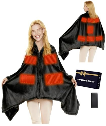 Heated Shawl Wraps with 20000mAh Battery, 11 Heating Zones