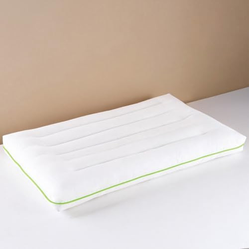 Low Profile Flat Thin Pillow 3.35″ for Stomach & Back Sleepers