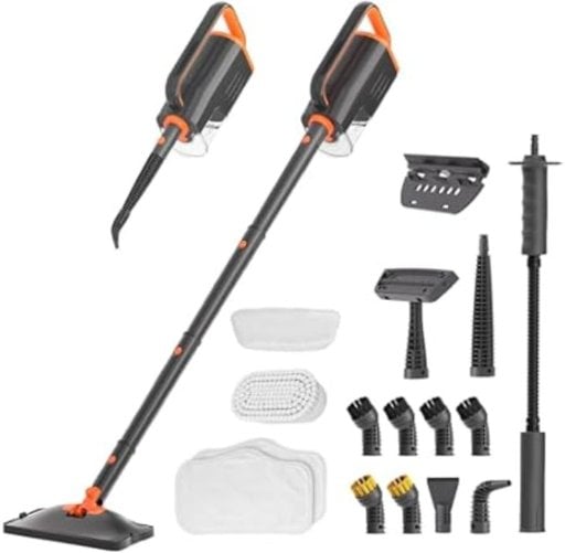 HelpX Steam Mop Cleaner w/ Detachable Handheld Steamer (Grey) Deal