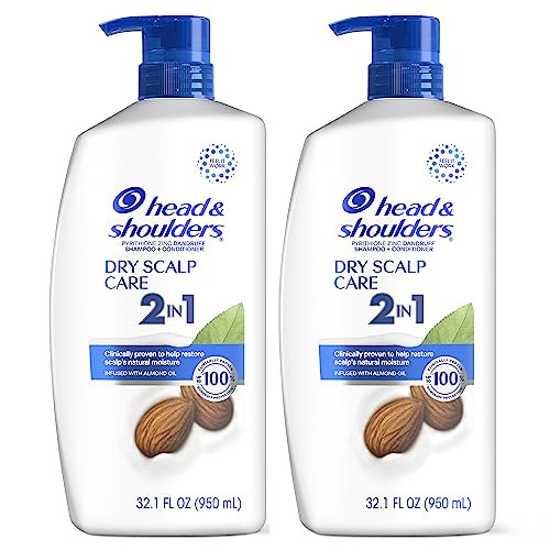 Head & Shoulders 2-in-1 Dandruff Shampoo and Conditioner Set (Almond) 2-Pack 32.1-Oz