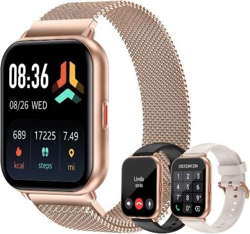 Cloudpoem 1.85" Smartwatch w/ Call Functionality, Heart Rate Monitor & 3 Bands Deal