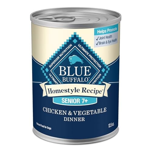 12-Pack 12.5-Oz Blue Buffalo Homestyle Recipe Senior Wet Dog Food (Chicken)