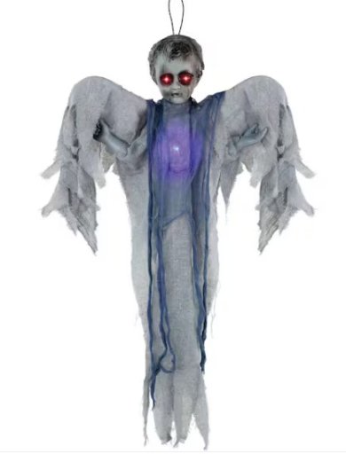 Haunted Hill Farm 39 in. Animatronic Haunted Angel with Lights and Sound