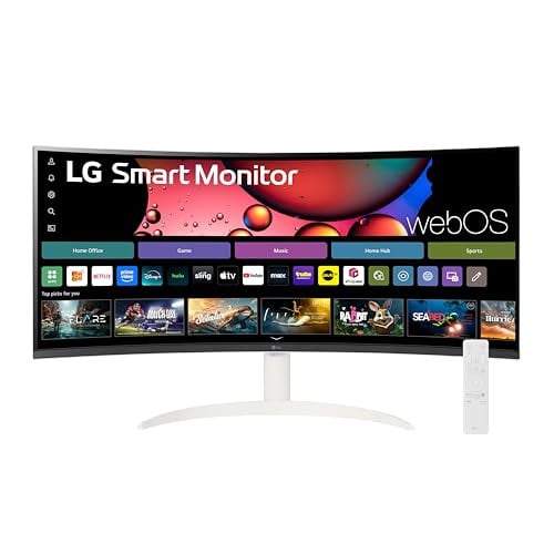 LG 34SR60QC-W 34-inch QHD (3440x1440) Curved Smart Monitor 100Hz