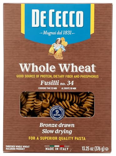 13.25-Oz De Cecco Whole Wheat Pasta (Fusilli)