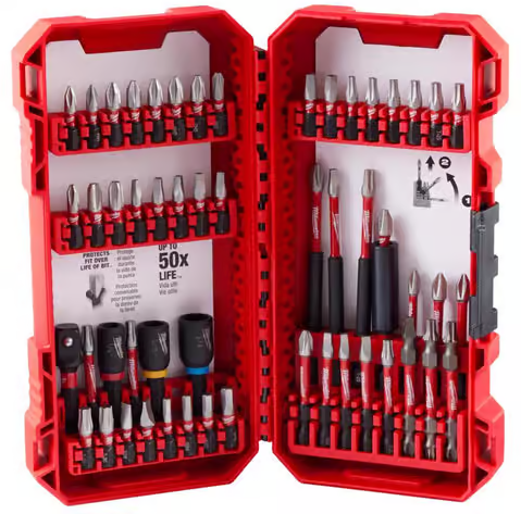 Milwaukee Shockwave Drill and Driver Bit Set Alloy Steel 54 pc