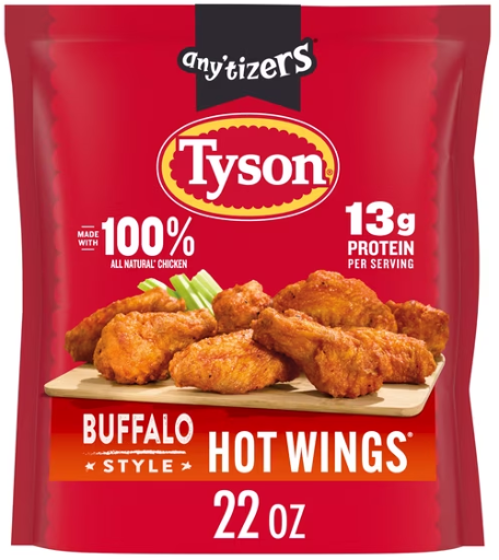Tyson Any'tizers Buffalo Style Hot Wings Bone-in Wings 22 oz 2-Pack Deal