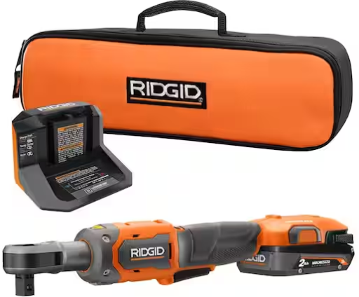 RIDGID 18V Brushless Cordless 1/2 in. Ratchet Kit with 2.0 Ah Battery and Charger