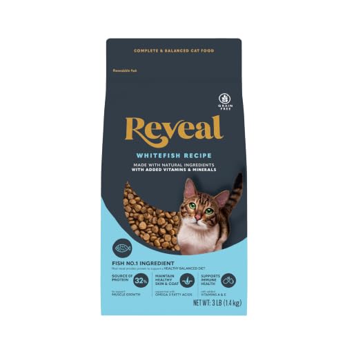 Reveal Whitefish Grain Free Complete Dry Cat Food 3-Pound Deal