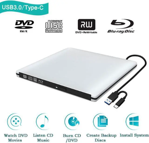 TROPRO External USB 3.0 and Type-C 3D Blu ray CD DVD Drive Deal