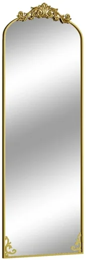Beautypeak Full Length Ornate Floral Design Baroque Arched Mirror 65"x21" Deal