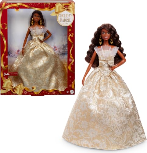 Barbie Signature 2025 Holiday Doll w/ Silver & Gold Gown Deal