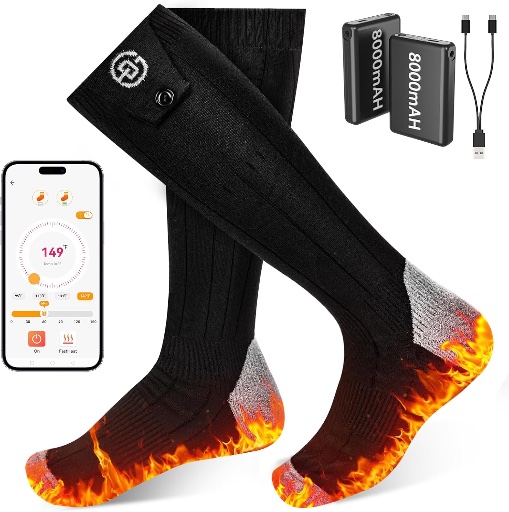 APP Control Heated Socks for Men Women