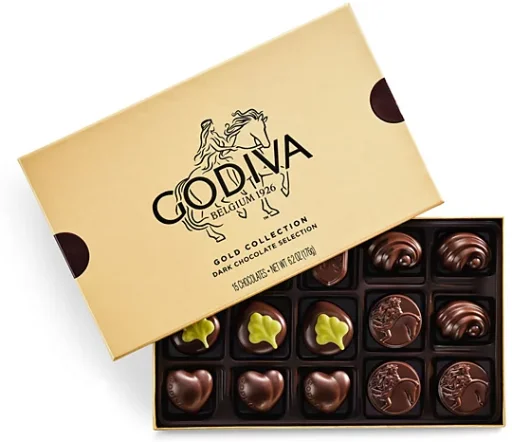 Godiva Assorted Dark Chocolate Gold Gift Box 15-Piece