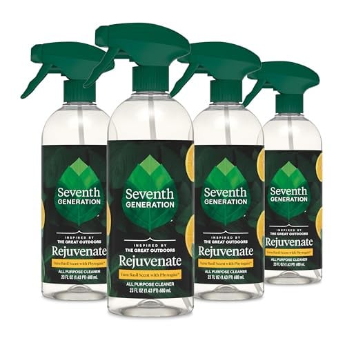 Seventh Generation All Purpose Cleaner Rejuvenating Yuzu Basil, 23 fl oz, Pack of 4