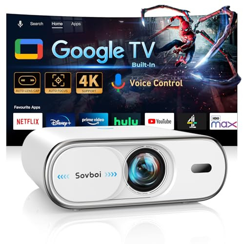 Projector Compatible with Google TV, WIFI, & Bluetooth