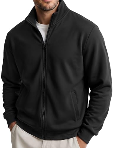 COOFANDY Mens Zip Up Sweatshirt Lightweight Fleece Jacket Deal