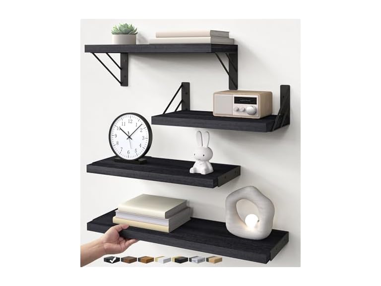 Wall Mounted Floating Shelves, Set of 4