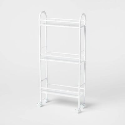3-Tier Brightroom Narrow Metal Storage Cart (White) Deal