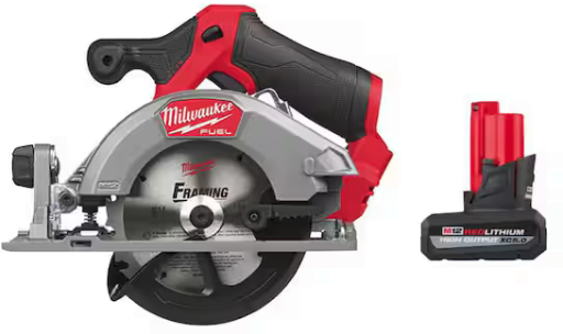 Milwaukee M12 FUEL 12V Brushless 5-3/8 in. Cordless Circular Saw w/ 5.0 Ah XC High Output Battery Deal