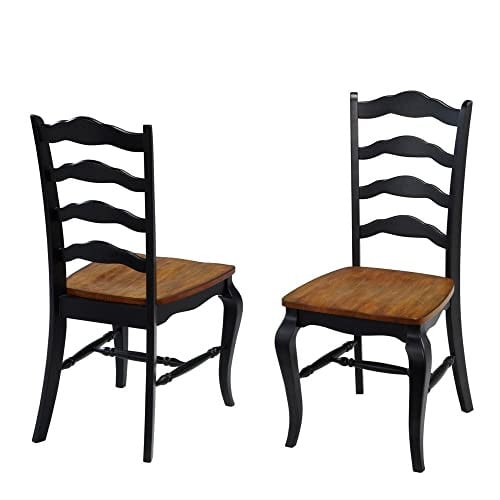Homestyles French Countryside Black Dining Chairs, Set of 2