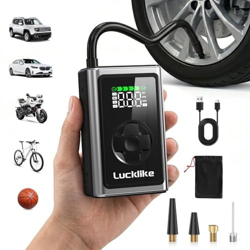 Lucklike 150 PSI Portable Air Compressor Tire Inflator Deal