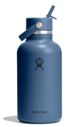 Hydro Flask Insulated Stainless Steel Water Bottle with Wide Straw Lid 64 Oz Deal