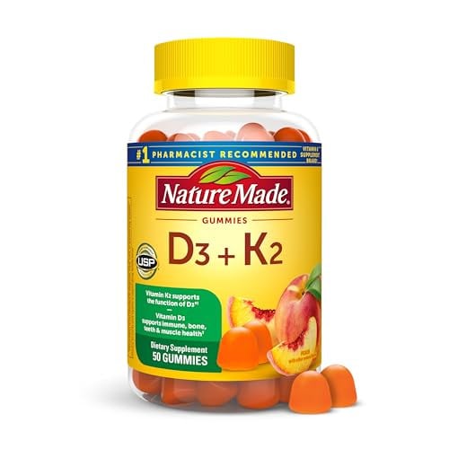 Nature Made Vitamin D3 K2 Gummies 50-Count (5000 IU) Deal