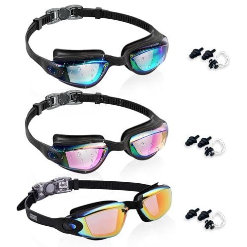 Aegend Kids' Anti-Fog Swim Goggles 3-Pack Deal