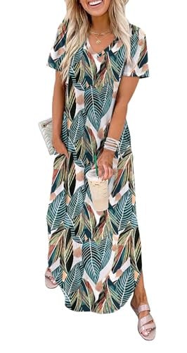 WIHOLL Short Sleeve Sun Dresses 