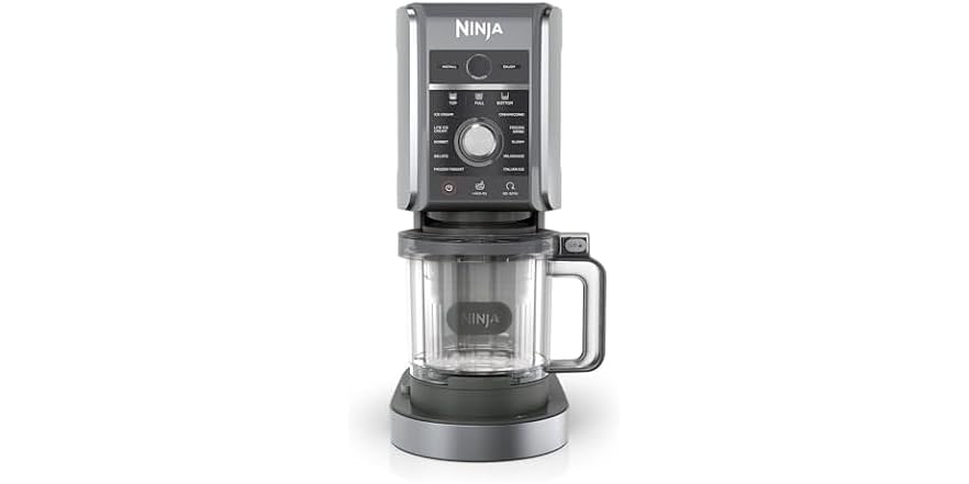 Ninja NC501 CREAMi Deluxe 11-in-1 Ice Cream Maker with 2 XL Family Size Pint Containers
