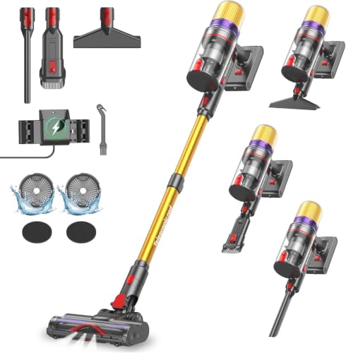 Cordless Vacuum Cleaner V16Max, 650W, 80-Min Runtime for Pet Hair