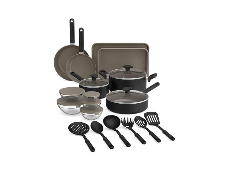 Bella 21-Piece Ceramic Nonstick Cookware Set (Black) Deal