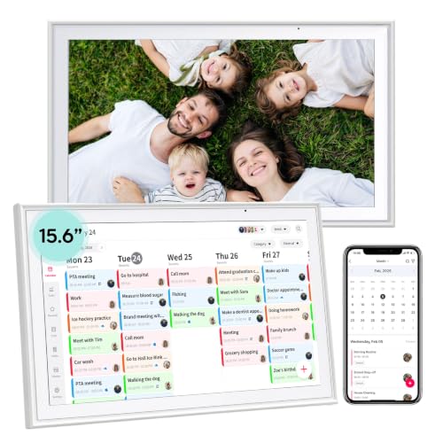 15.6" Smart Digital Calendar WiFi Touch 1080P Wall Planner, No Subscription