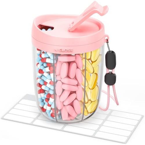 Large Pill Dispenser with 6 Compartments Deal
