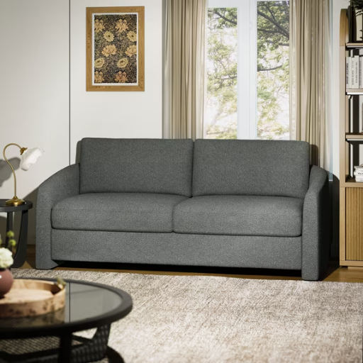 Beautiful Drew 72.2" Sofa by Drew Barrymore, Charcoal Bouclé