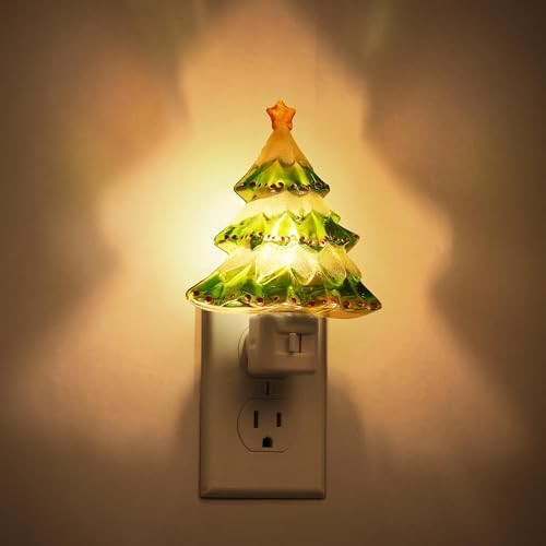 JandCase Christmas Plug-In Night Light (Christmas Tree, 3000K)
