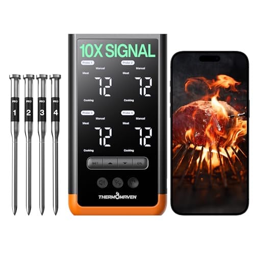 ThermoMaven G4 4-Probe Wireless Smart Meat Thermometer