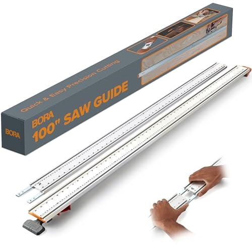 BORA NGX Circular Saw Guide Rail 100" Straight Edge Clamp