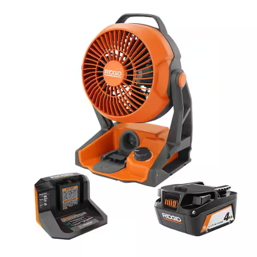 YMMV | RIDGID 18V Cordless Jobsite Fan Kit with 4.0 Ah Battery and Charger