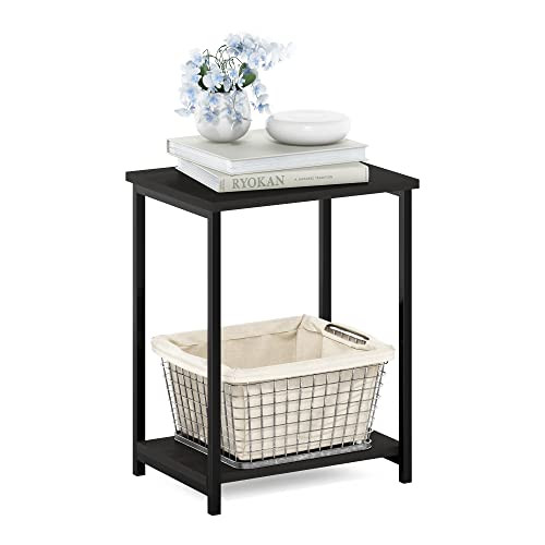Furinno 2-Tier Metal Frame End Table