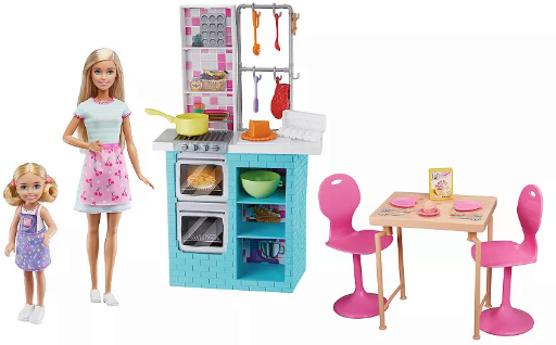 Barbie Baking Kitchen Dolls and Accessories Playset Deal