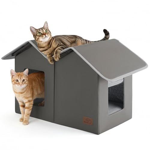 Bedsure ReflexHeat Extra-Wide Outdoor Cat House L (22.5x12.5x13.25)
