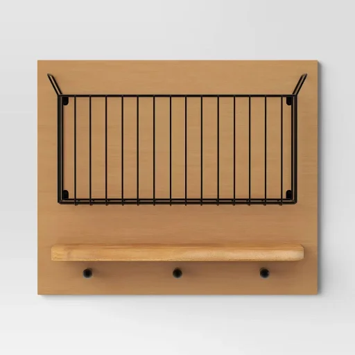 Threshold 17"x14" Wall Organizer Brown/Black Deal
