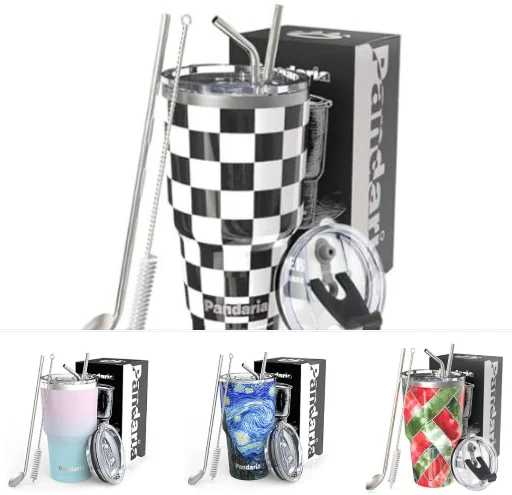30 oz Tumblers with Lid and Straws - Many Options